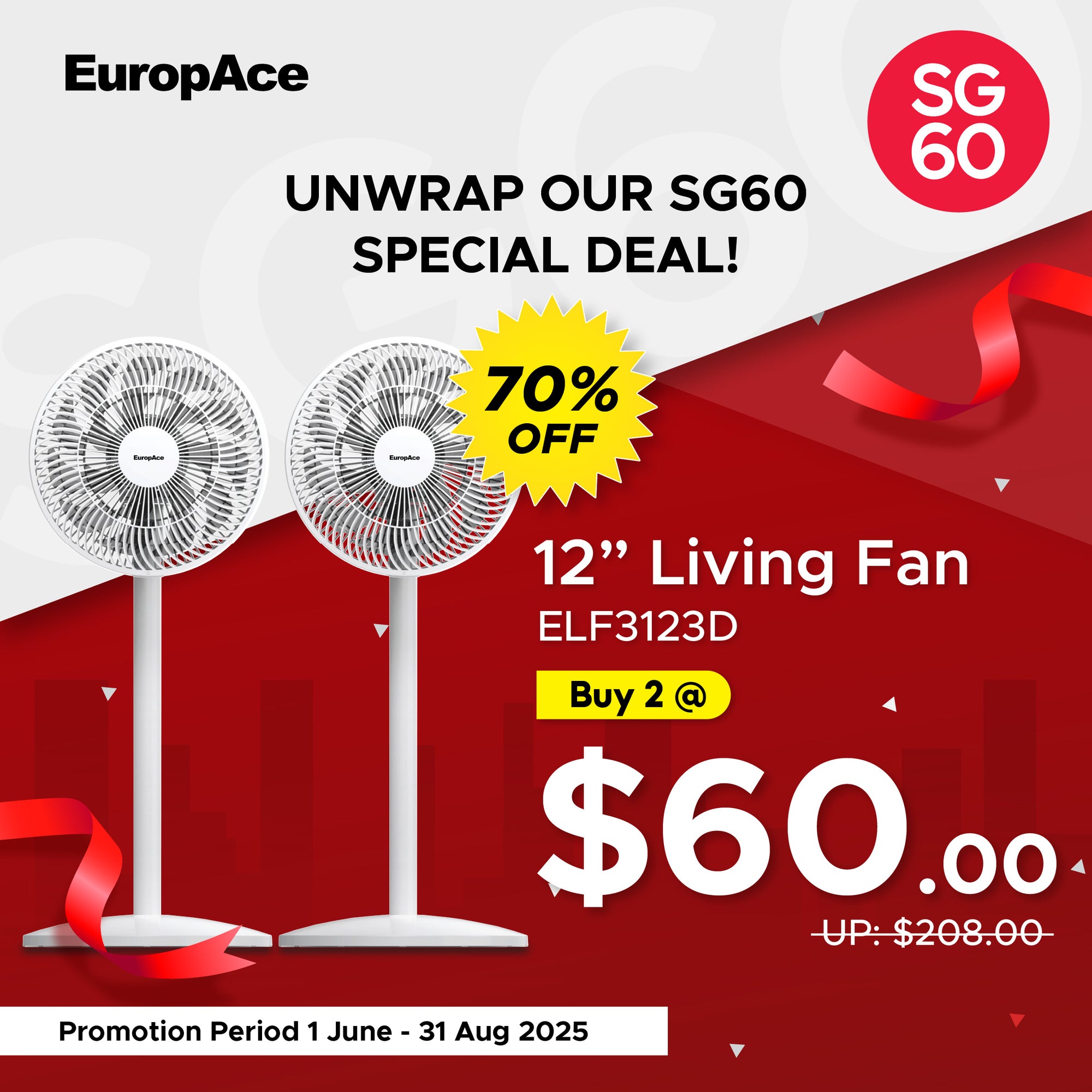 12” High Velocity Stand Fan | Powerful Airflow, 7h Timer, Lightweight