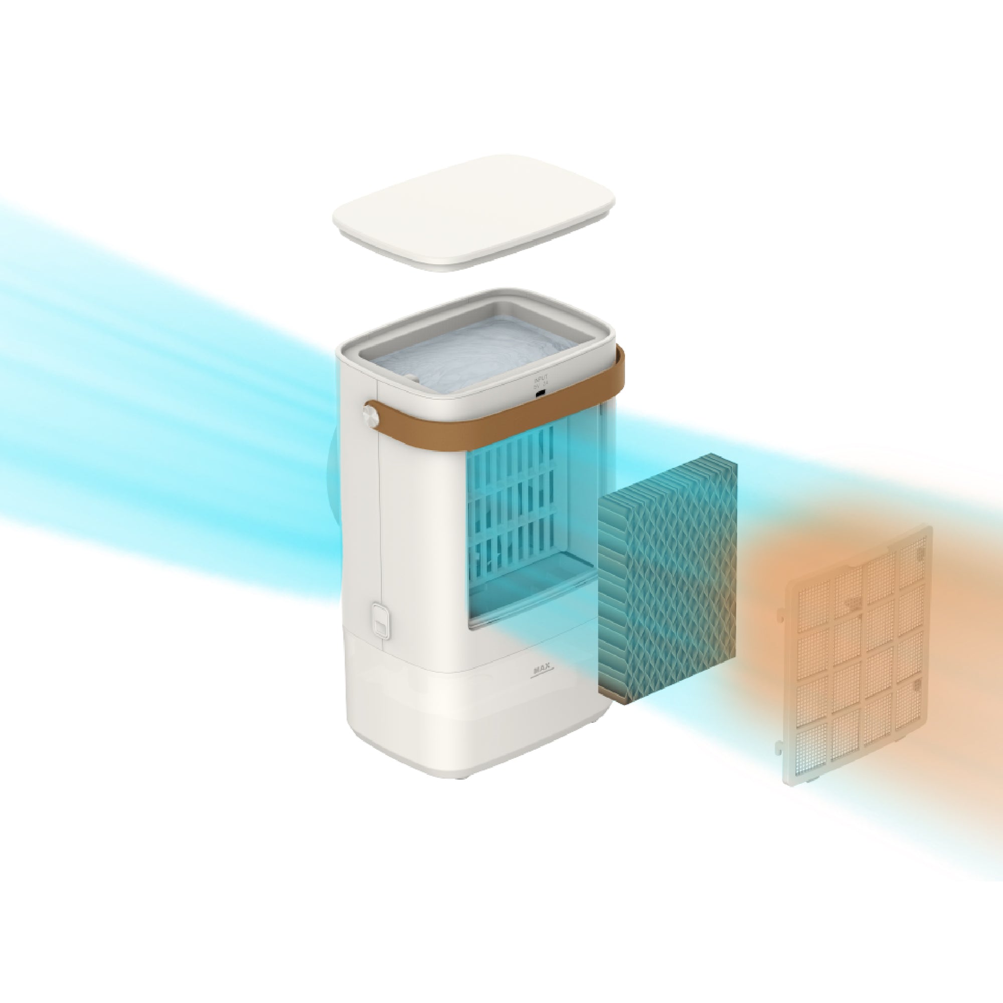 [NEW MODEL] 1L DC Mini Air Cooler | True Air Cooler, Mini Size | Lightweight and Compact | Continuous Cooling up to 15 hours