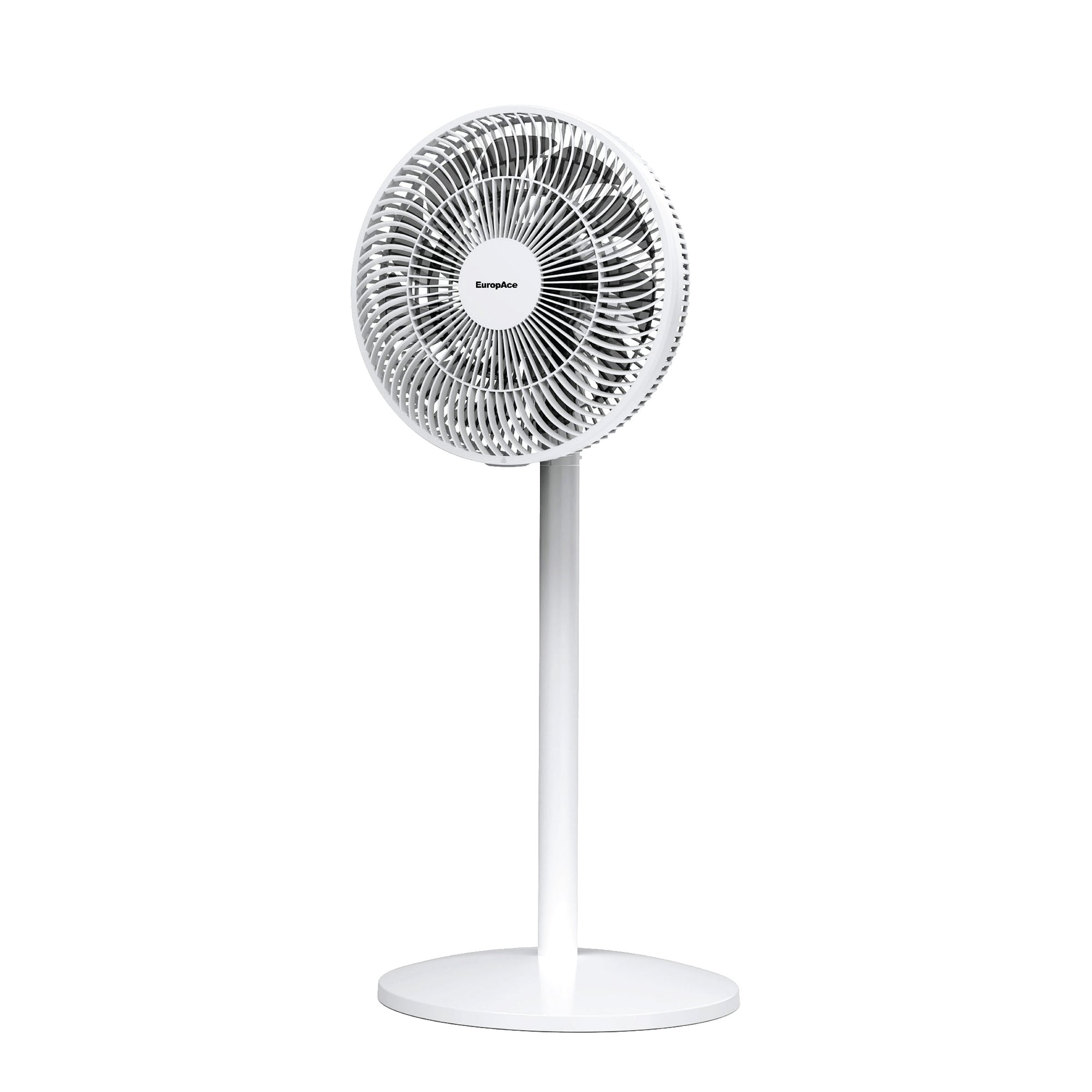 EuropAce 12” Living Fan with Remote Control | ELF3124DWH |  Auto Left & Right Oscillation 90 degree & Remote Control