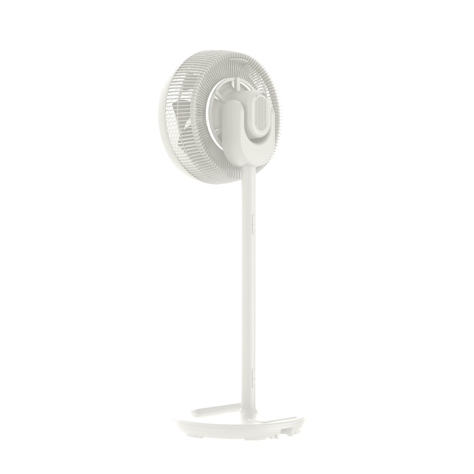 12” Portable DC High Velocity Fan w Ambient Light (White) | Power on the Go (Power Bank Compatible), 3D Oscillation, Easy Clean