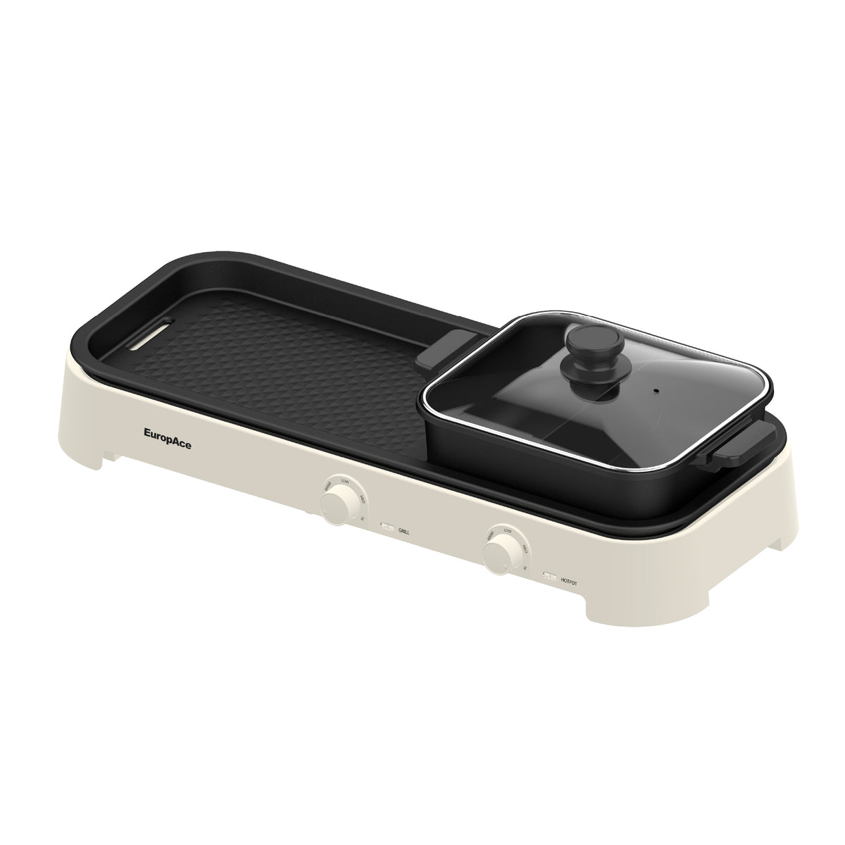 [NEW MODEL] Pre-Order 3.5L Hotpot with Non-Stick Grill Pan | Yuan Yang Hotpot & Grill | Dual Independent Temperature Control | 2200W Fast Heating