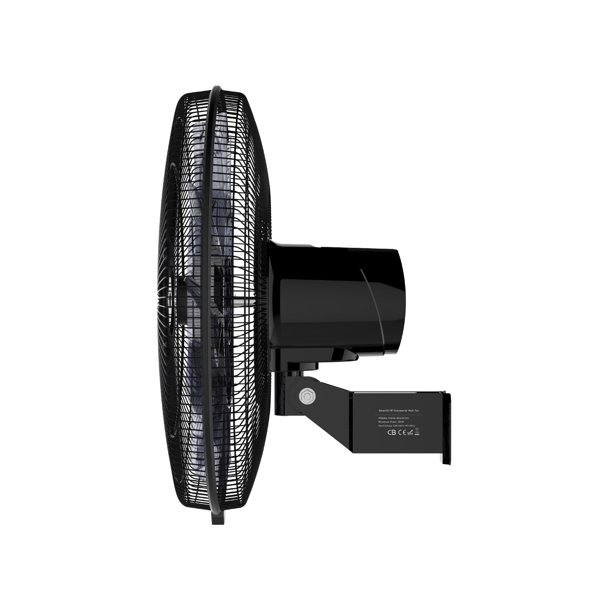 Essential Series 18" DC Circulator Wall Fan | Ceiling Fan Power up to 9,690 m³/h airflow, 18 blades, Touch Control Panel + LED Display