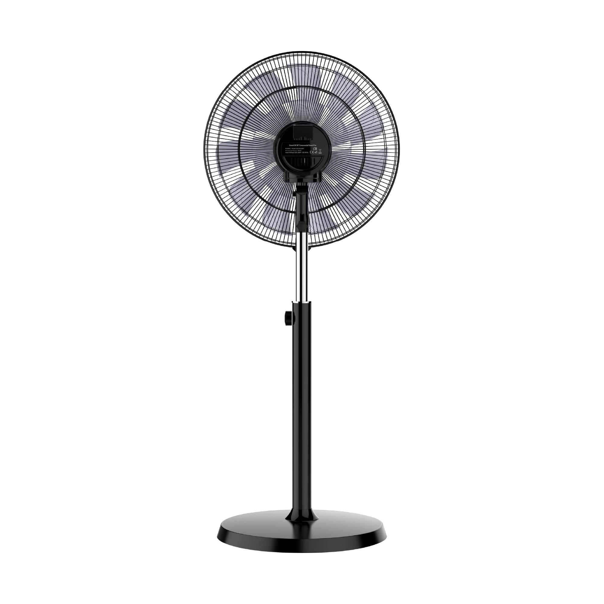 Essential Series 18" DC Circulator Stand Fan | Ceiling Fan Power up to 9,690 m³/h airflow, 18 blades, Touch Control Panel + LED Display