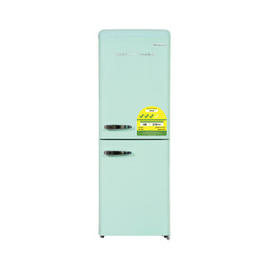 170L Retro 2 Door Bottom Mount Fridge | Upgraded 3 Ticks, No-Frost, Fast Freeze, Fast Cooling, Eco Mode