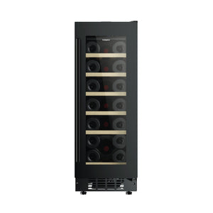 (Pre-Order) 20 Bottles Slim Wine Chiller | 3 Layered Anti-UV Glass, Beechwood Shelves