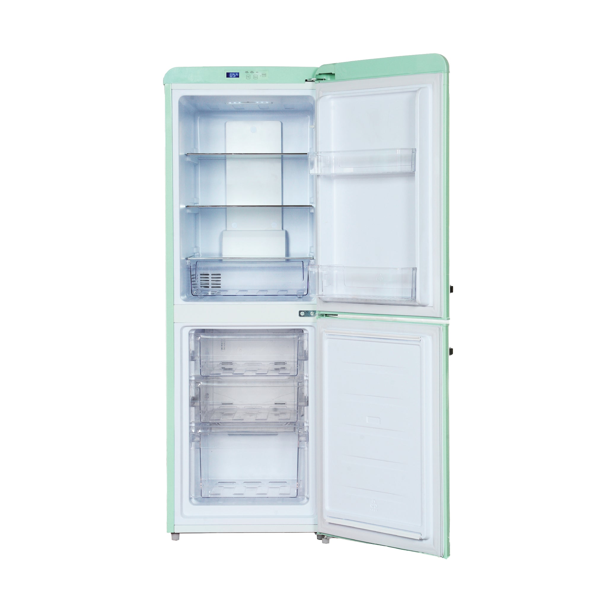 170L Retro 2 Door Bottom Mount Fridge | No-Frost, Fast Freeze, Fast Cooling, Eco Mode