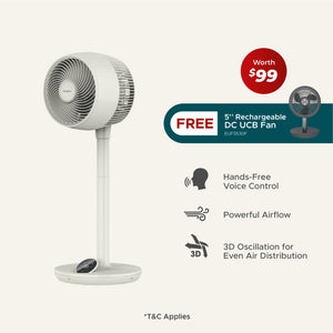 [NEW MODEL] Aura 9" Air Circulator | Hands-Free Cooling | Powerful Airflow | Sleek Tilt-Up Control Panel