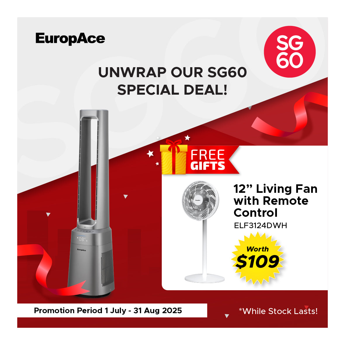 Intelligent Air Purifying Bladeless Fan | Dual HEPA13 Filters, Real-Time Air Quality Indicator, Intelligent Temperature Control (Dual Airflow) with FREE Living Fan (Worth $109)