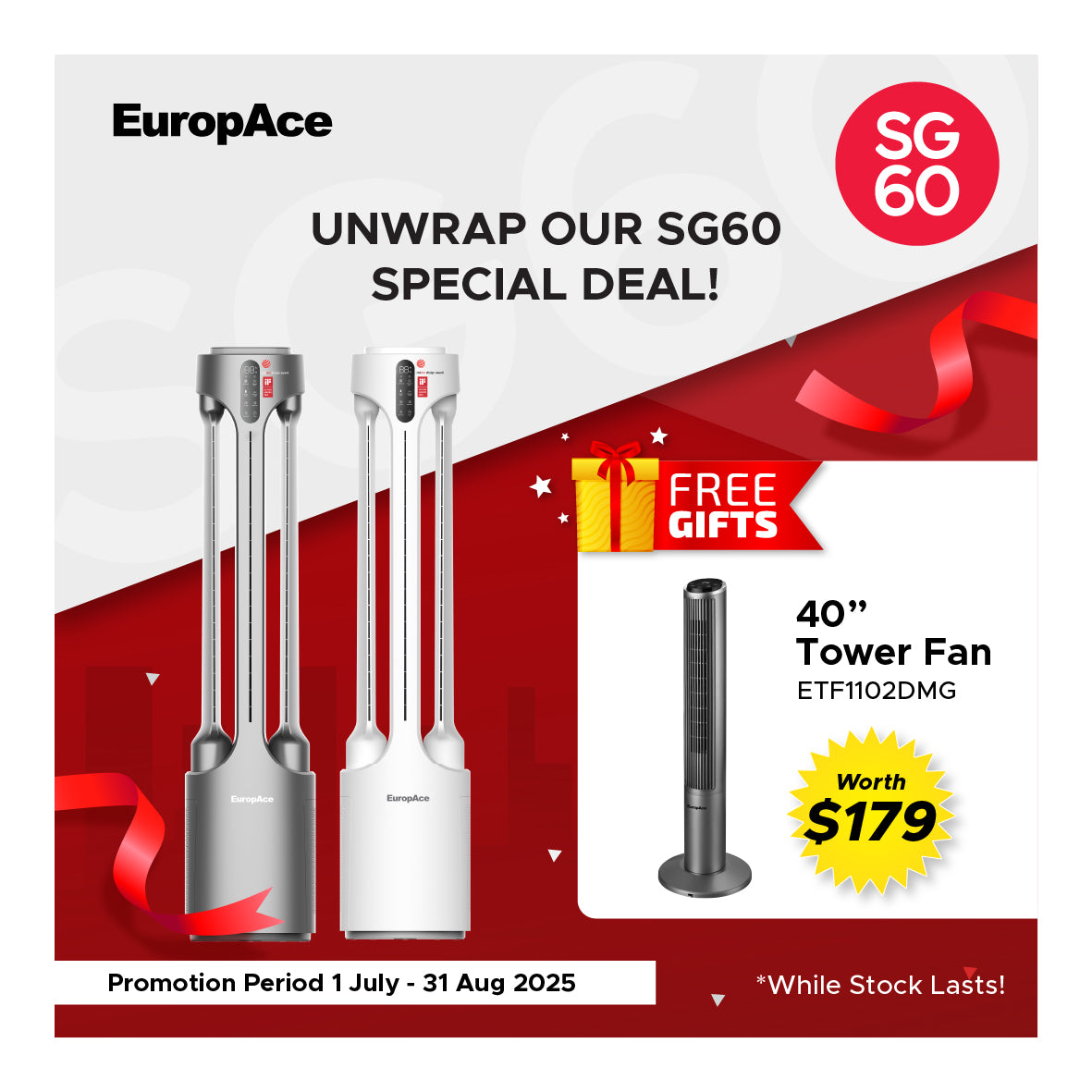 Intelligent Dual Wings Air Purifying Bladeless Fan | Dual Korean True HEPA FILTER, AI Smart Wind, Patented 3-Way Airflow (Triple Airflow) with FREE Tower Fan (Worth $179)