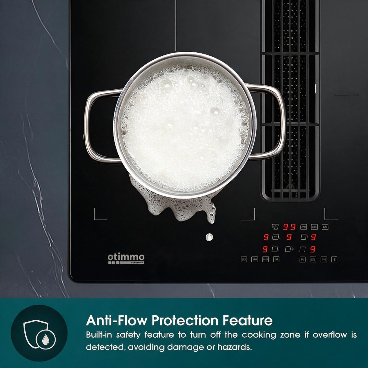 60cm Flexi Zones Induction Hob with Downdraft Hood