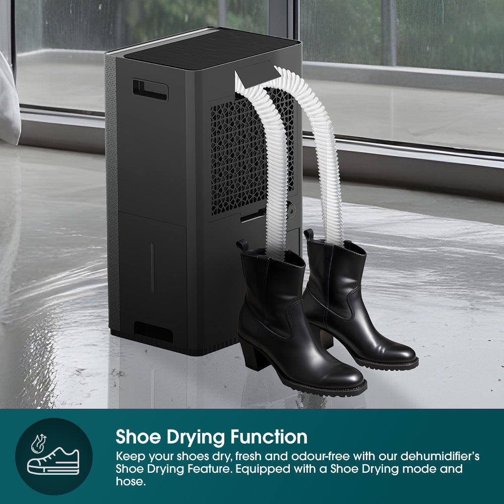 40L Smart DC Dehumidifier + HEPA Air Purifier + Shoe & Laundry Dryer | 3Y Full Warranty