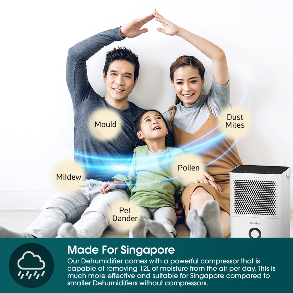 [Bundle Deal] 30L + 12L Smart Dehumidifier Bundle | EDH3300DWH + EDH3122A | WiFi | Clothes Drying | Compact & Powerful