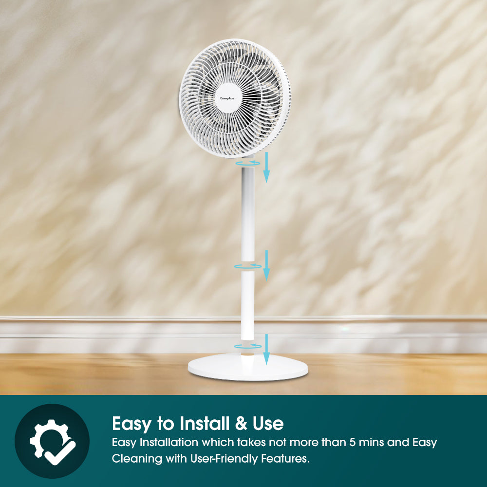 Living Fan with 12-Inch Blade, Oscillating Function & 7-Hour Timer – Easy Setup & Cooling Comfort