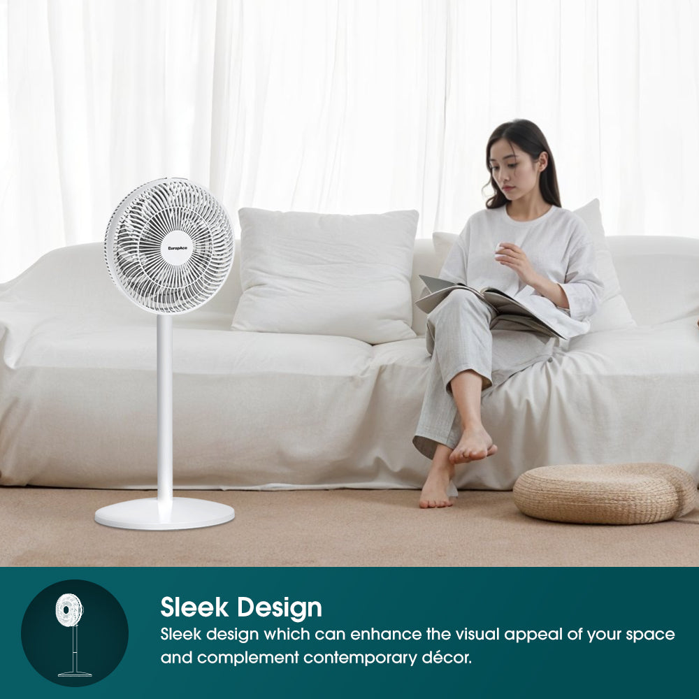 Living Fan with 12-Inch Blade, Oscillating Function & 7-Hour Timer – Easy Setup & Cooling Comfort