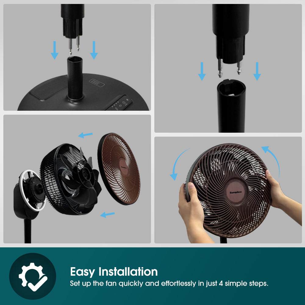 12” DC Living Fan | Portable, 3D Oscillation, Power Bank Compatible