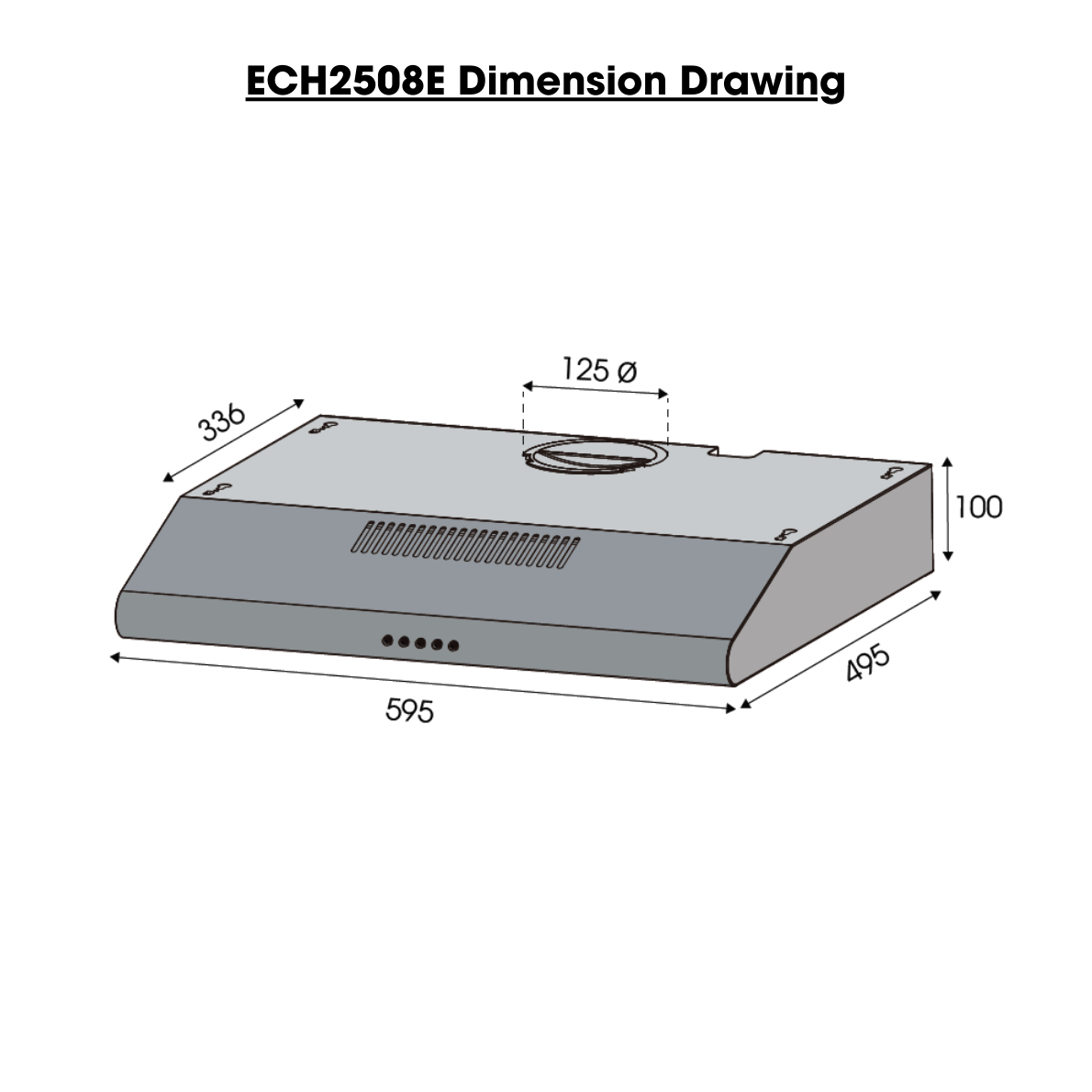 60cm Slimline Hood