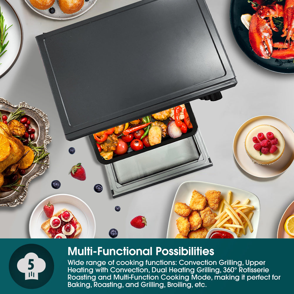 45L Electric Convection Oven with Rotisserie