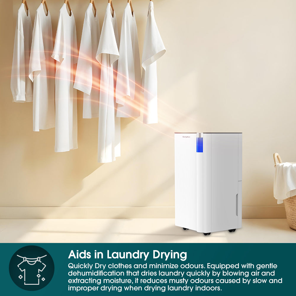 12L Compact Smart Dehumidifier+ Odour Remover + Laundry Dryer (3