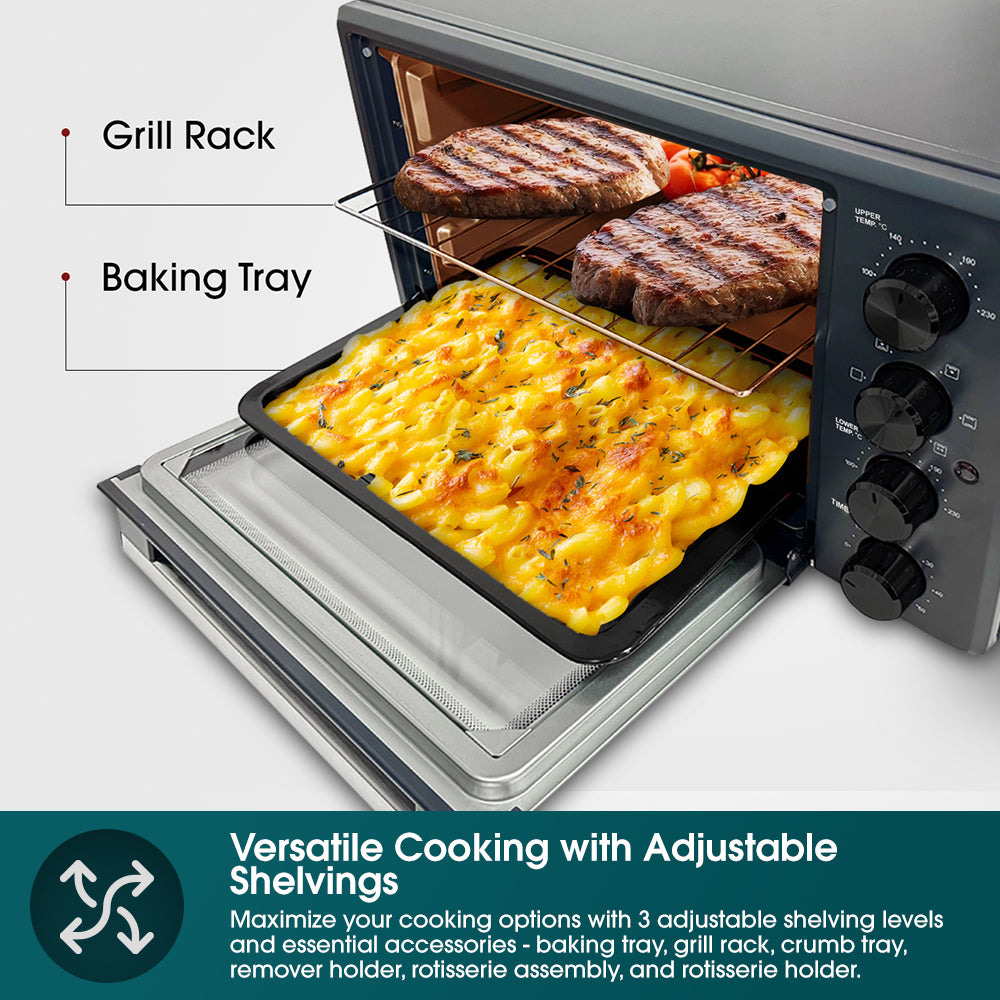 45L Electric Convection Oven with Rotisserie